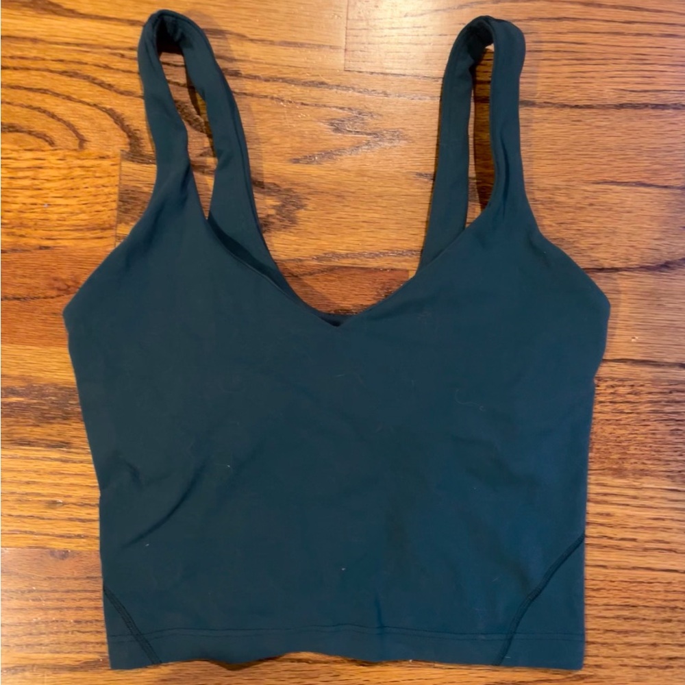 Lululemon dark green align tank size 2